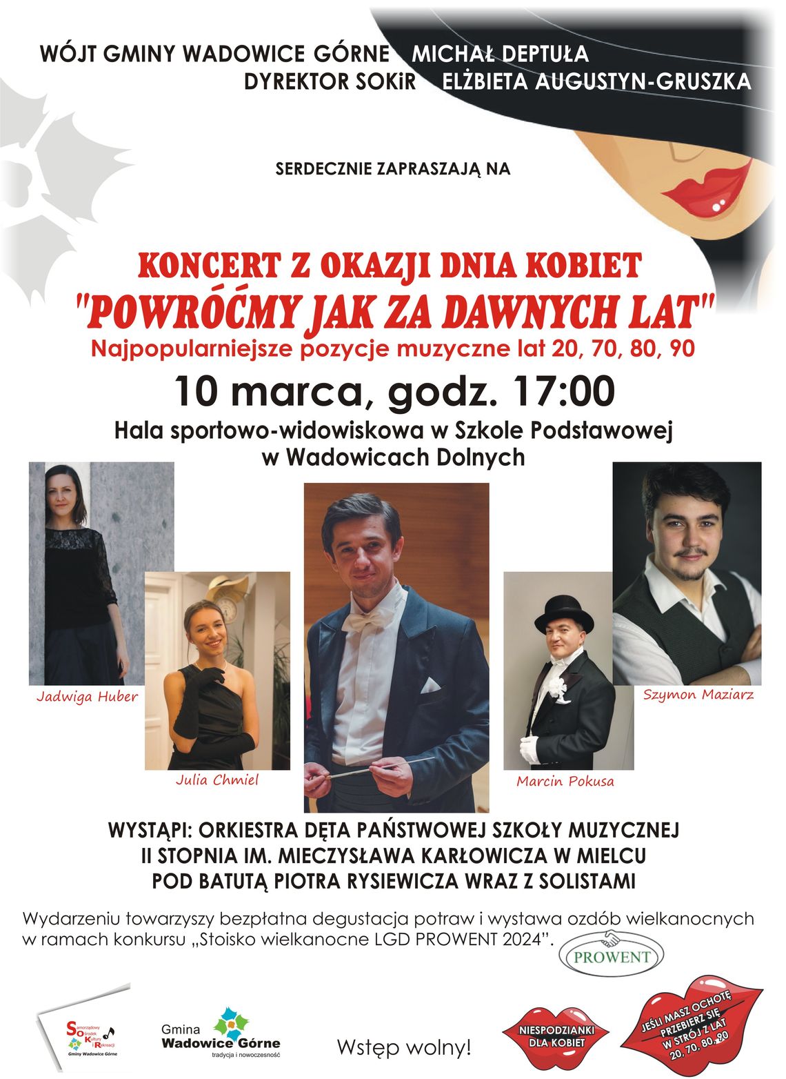 Przeboje z lat 20, 70, 80 i 90. - koncert w Wadowicach Dolnych z okazji Dnia Kobiet! Przeboje z lat 20, 70, 80 i 90. - koncert w Wadowicach Dolnych z okazji Dnia Kobiet!