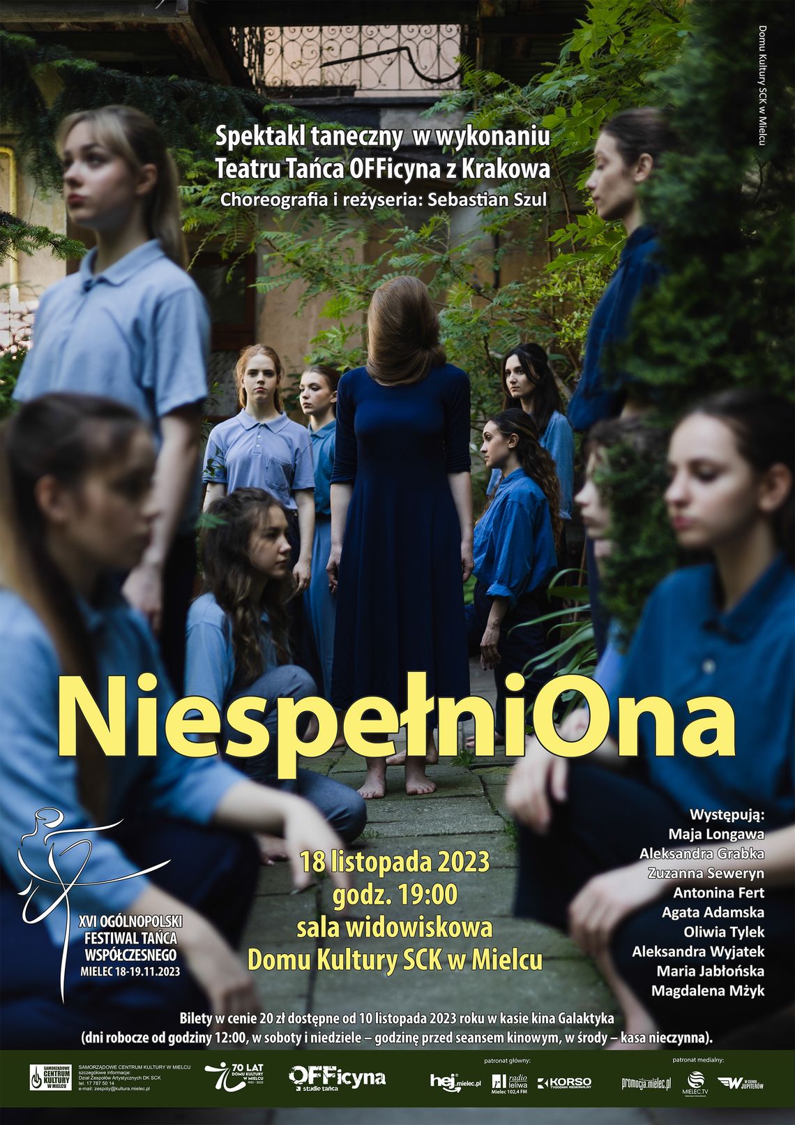 Spektakl taneczny „NiespełniOna” w wykonaniu Teatru Tańca OFFicyna z Krakowa Spektakl taneczny „NiespełniOna” w wykonaniu Teatru Tańca OFFicyna z Krakowa
