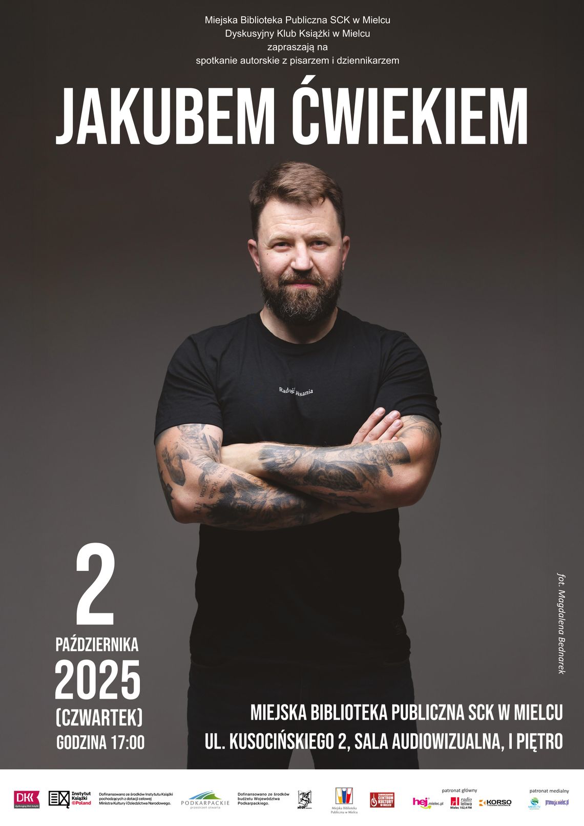 Spotkanie autorskie z Jakubem Ćwiekiem w mieleckiej Bibliotece Spotkanie autorskie z Jakubem Ćwiekiem w mieleckiej Bibliotece