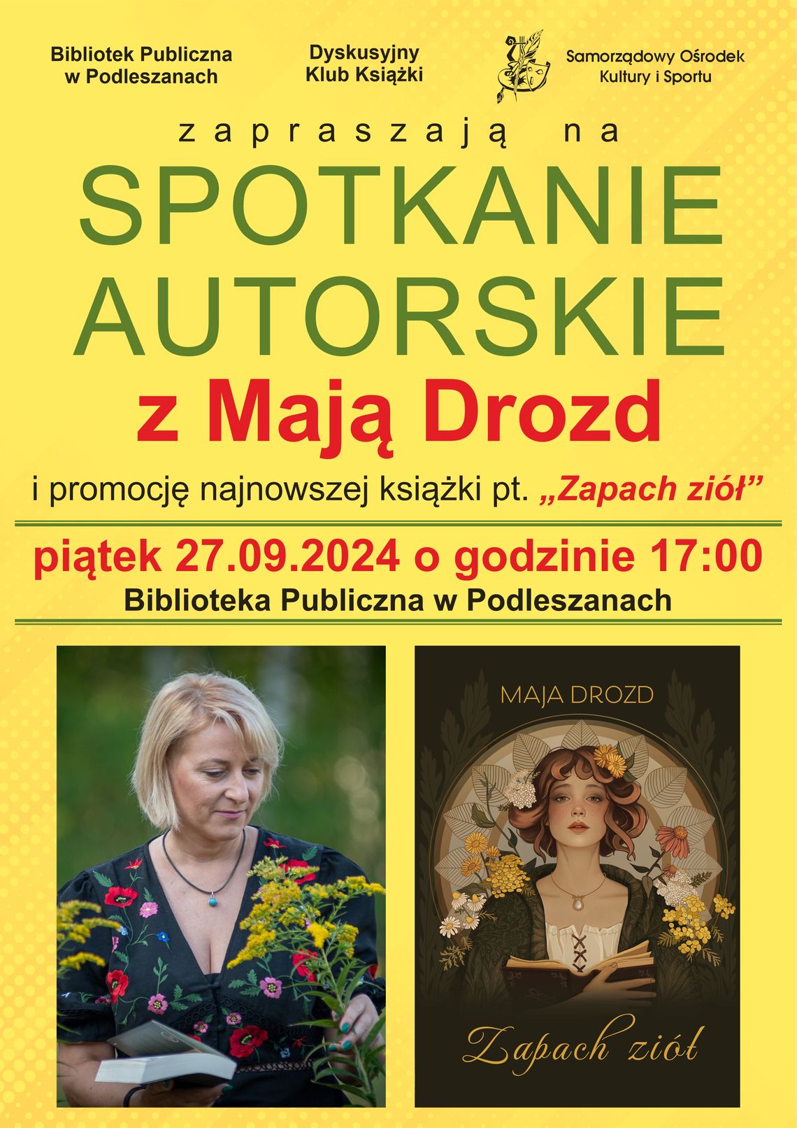 Spotkanie autorskie z Mają Drozd Spotkanie autorskie z Mają Drozd