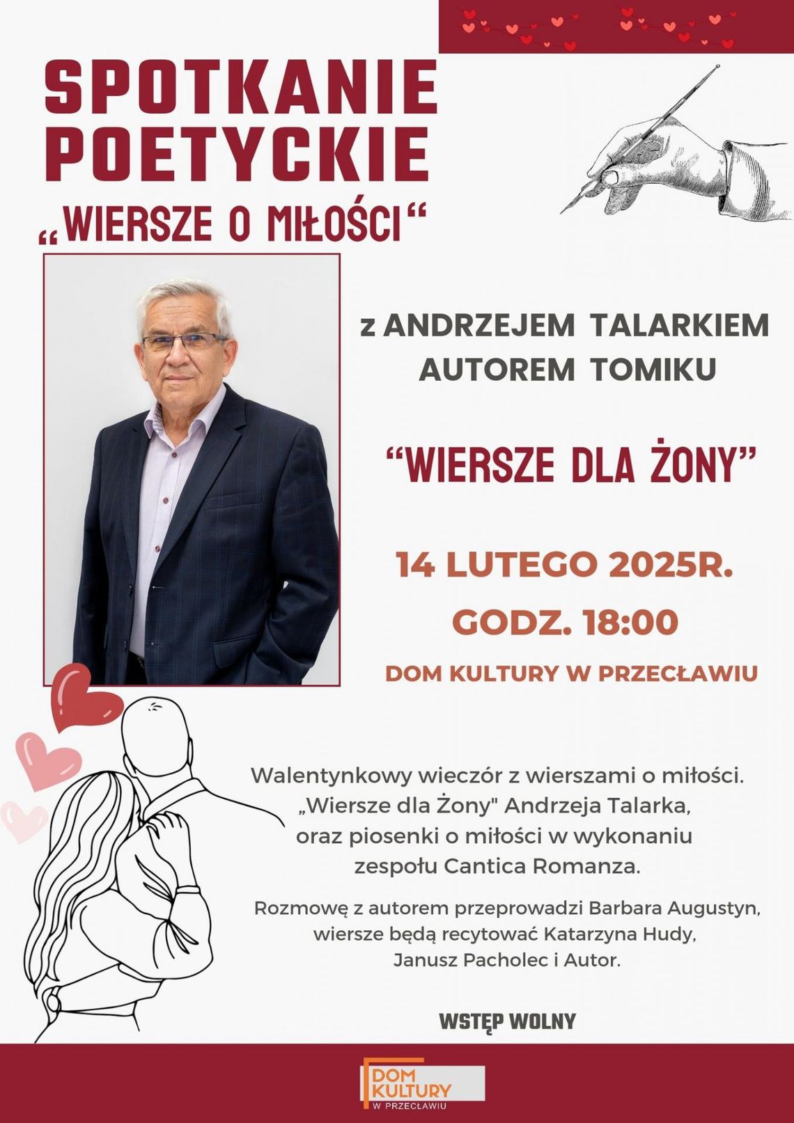 Spotkanie poetyckie "Wiersze o miłości"