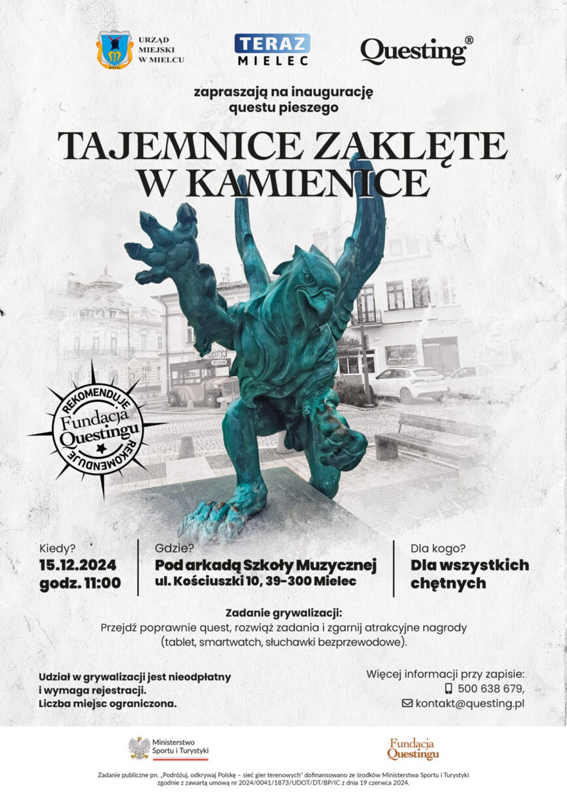 “TAJEMNICE ZAKLĘTE W KAMIENICE” – INAUGURACJA PIESZEGO QUESTU W MIELCU “TAJEMNICE ZAKLĘTE W KAMIENICE” – INAUGURACJA PIESZEGO QUESTU W MIELCU