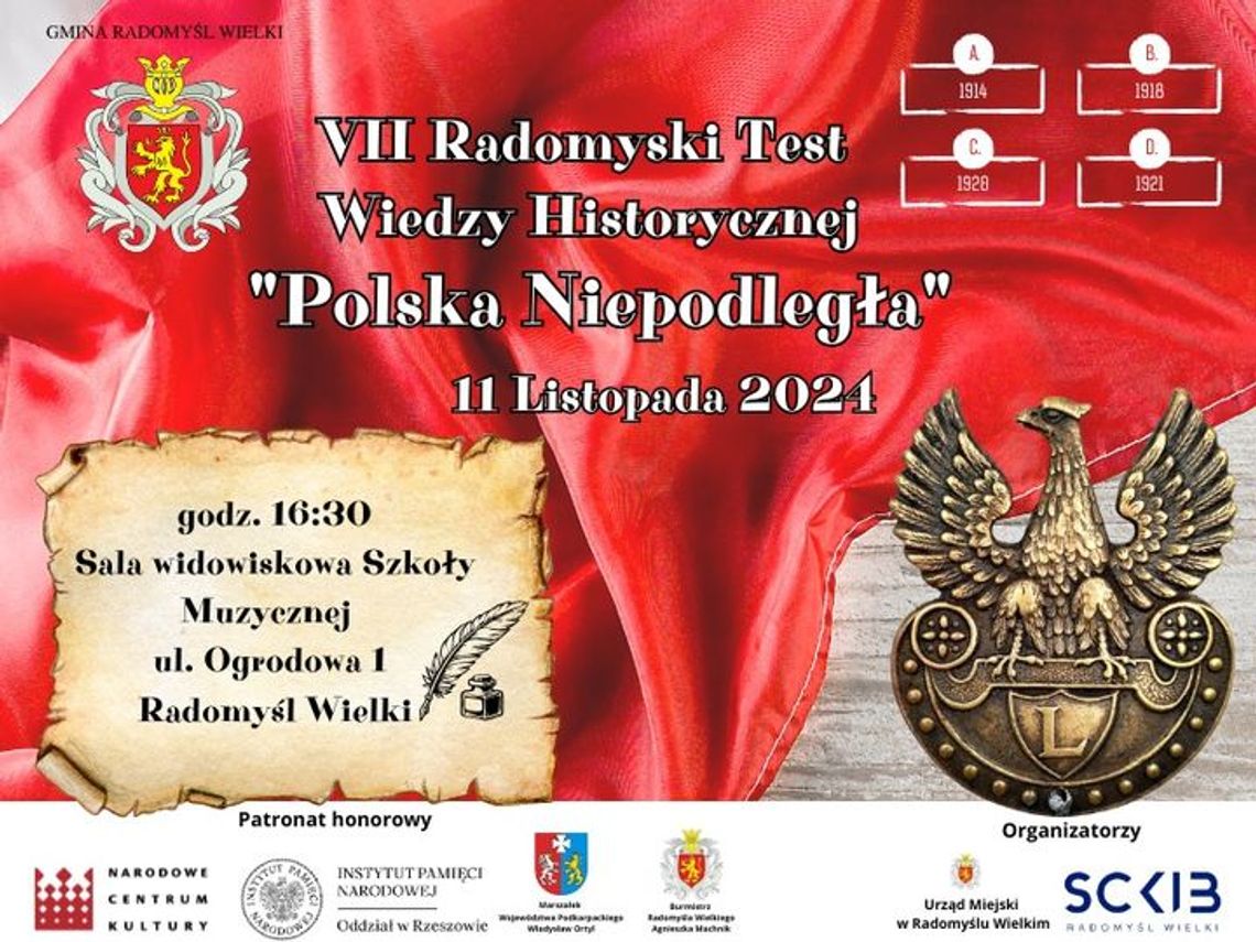 VII Radomyski Test Wiedzy Historycznej „Polska Niepodległa”