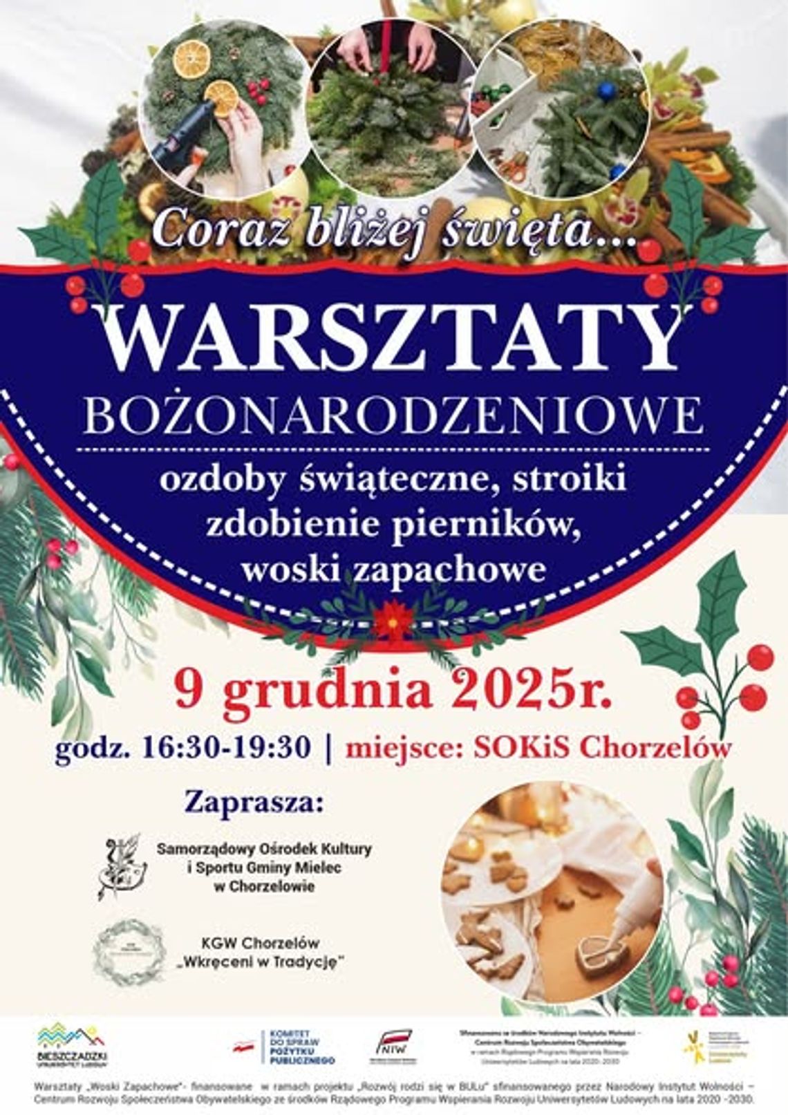 Warsztaty Bożonarodzeniowe w Chorzelowie Warsztaty Bożonarodzeniowe w Chorzelowie