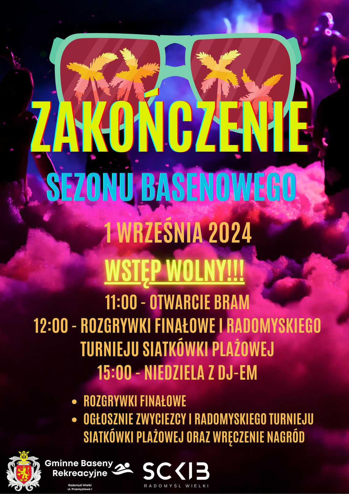 Zapraszamy na Zakończenie Sezonu na Gminne Baseny Rekreacyjne w Radomyślu Wielkim