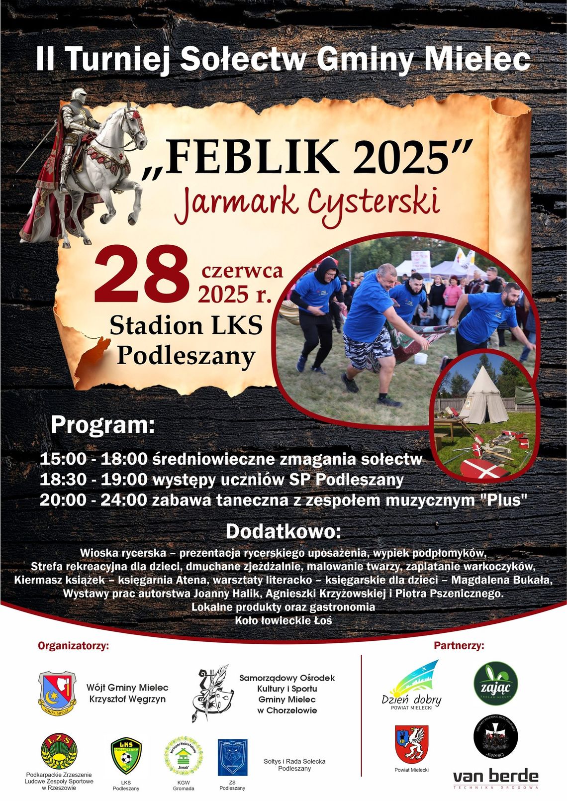 Zaproszenie na II Turniej Sołectw Gminy Mielec – „Feblik 2025” Jarmark Cysterski Zaproszenie na II Turniej Sołectw Gminy Mielec – „Feblik 2025” Jarmark Cysterski