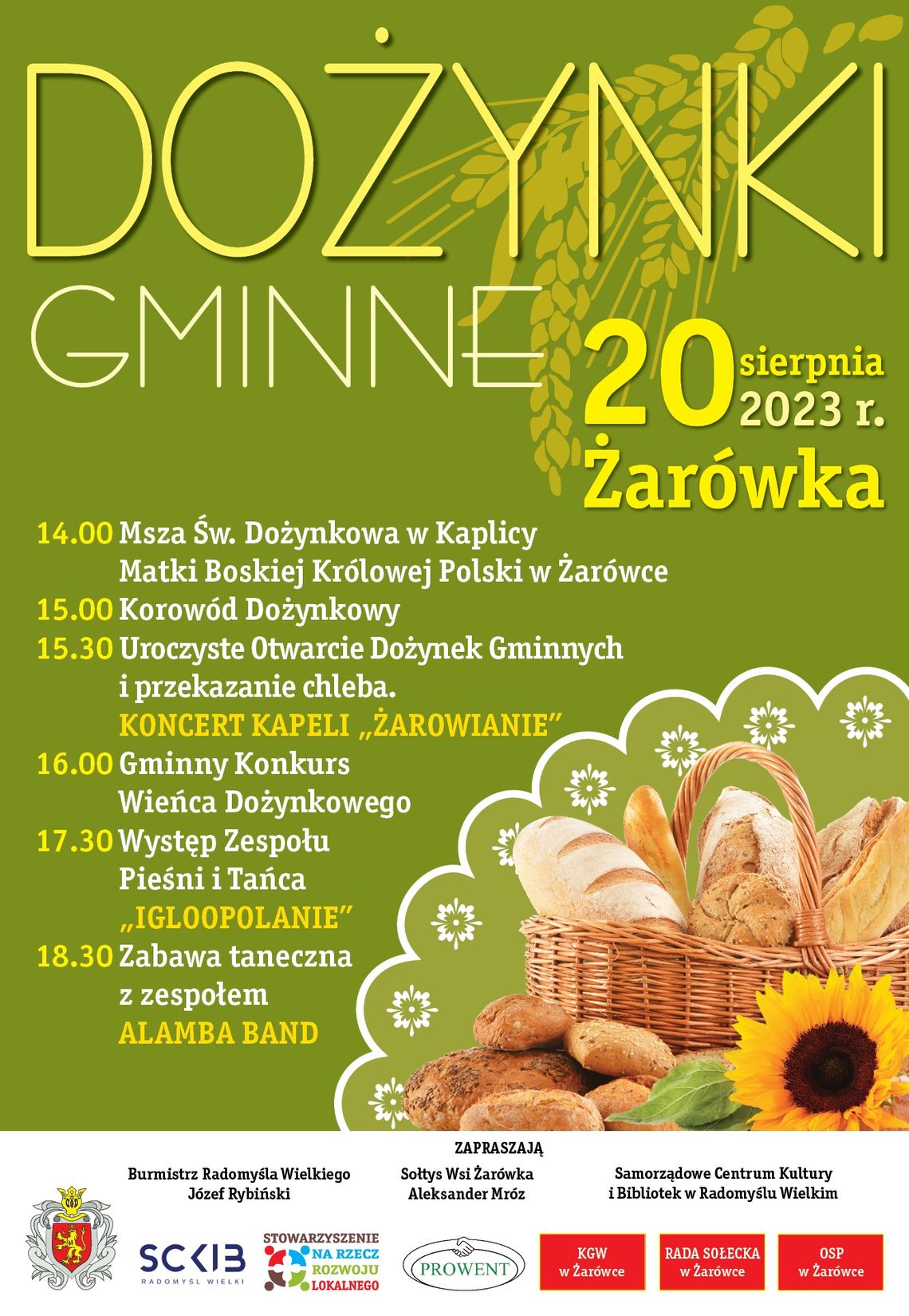 Żarówka zaprasza na Dożynki Gminne